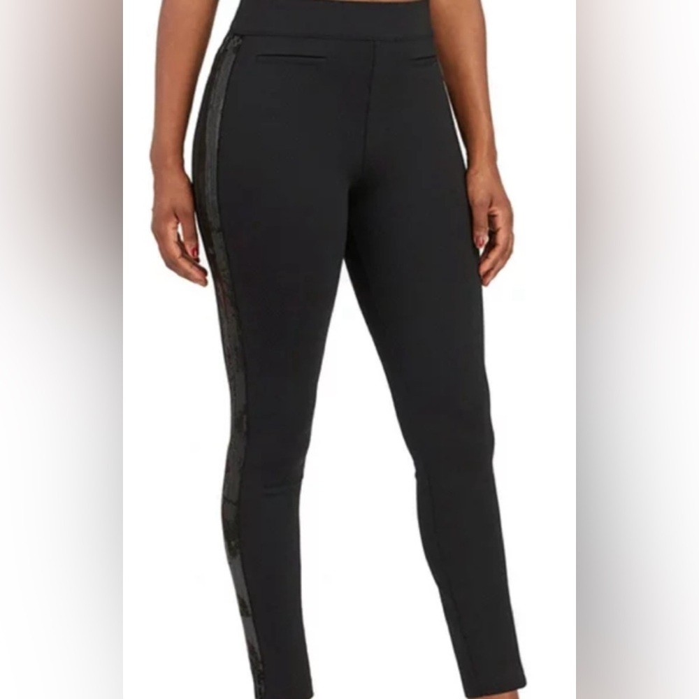 SPANX tuxedo stripe leggings